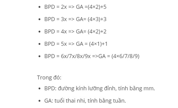 Công thức tính đường kính lưỡng đỉnh